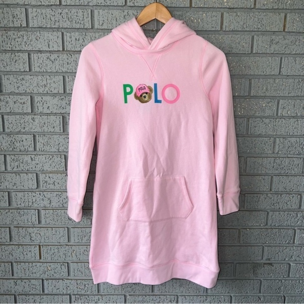 Polo Bear by Ralph Lauren Dress Hoody Big Girls Large Pink